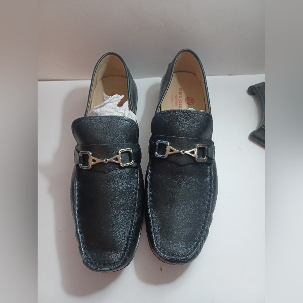 Marc Joseph Mens Park Avenue Black Loafers Shoes Leather New Size 13M